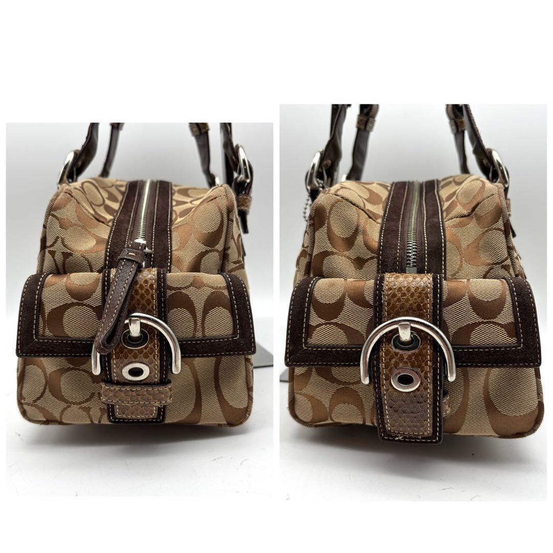 コーチ ハンドバッグ ソーホー パッチワーク y2k 茶 10088