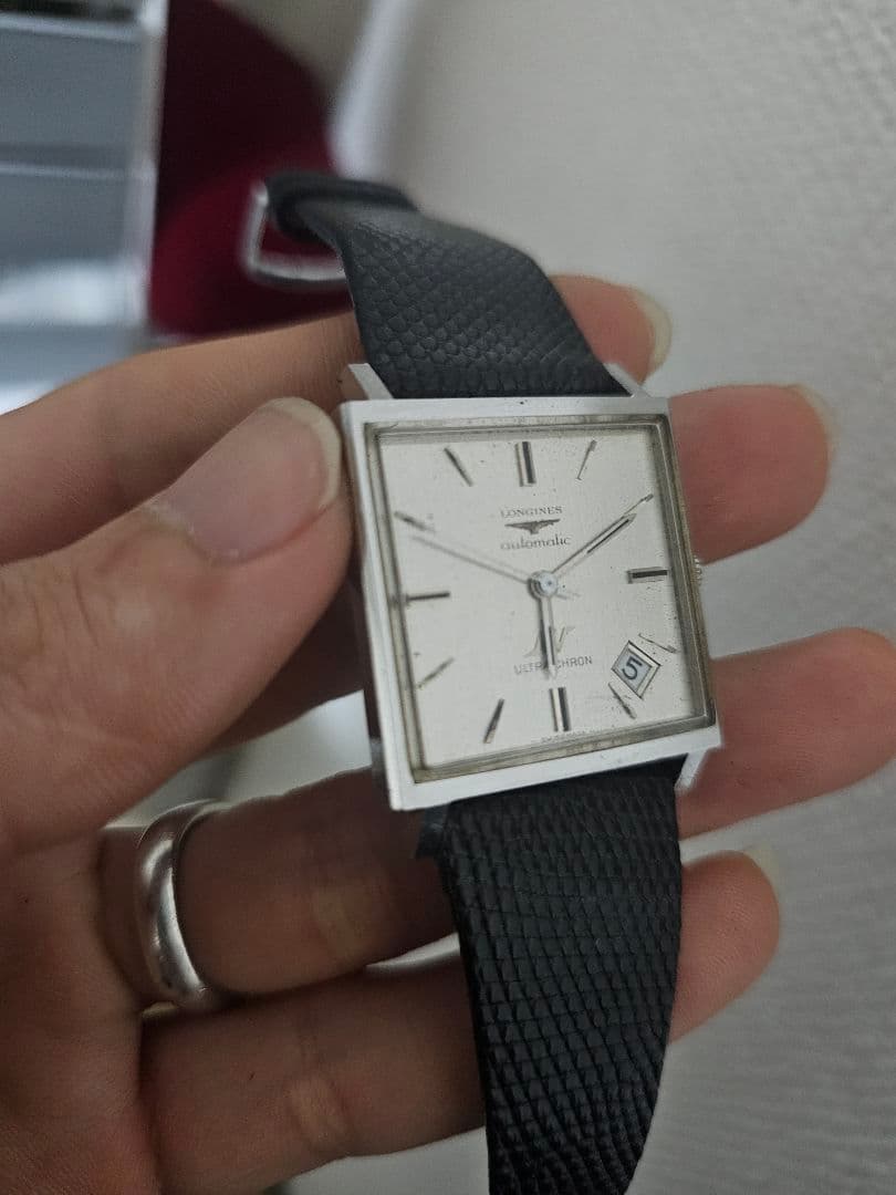 [稼働]　ロンジン　　ULTRA-CHRON　シルバー　自動巻き　ユニセックス