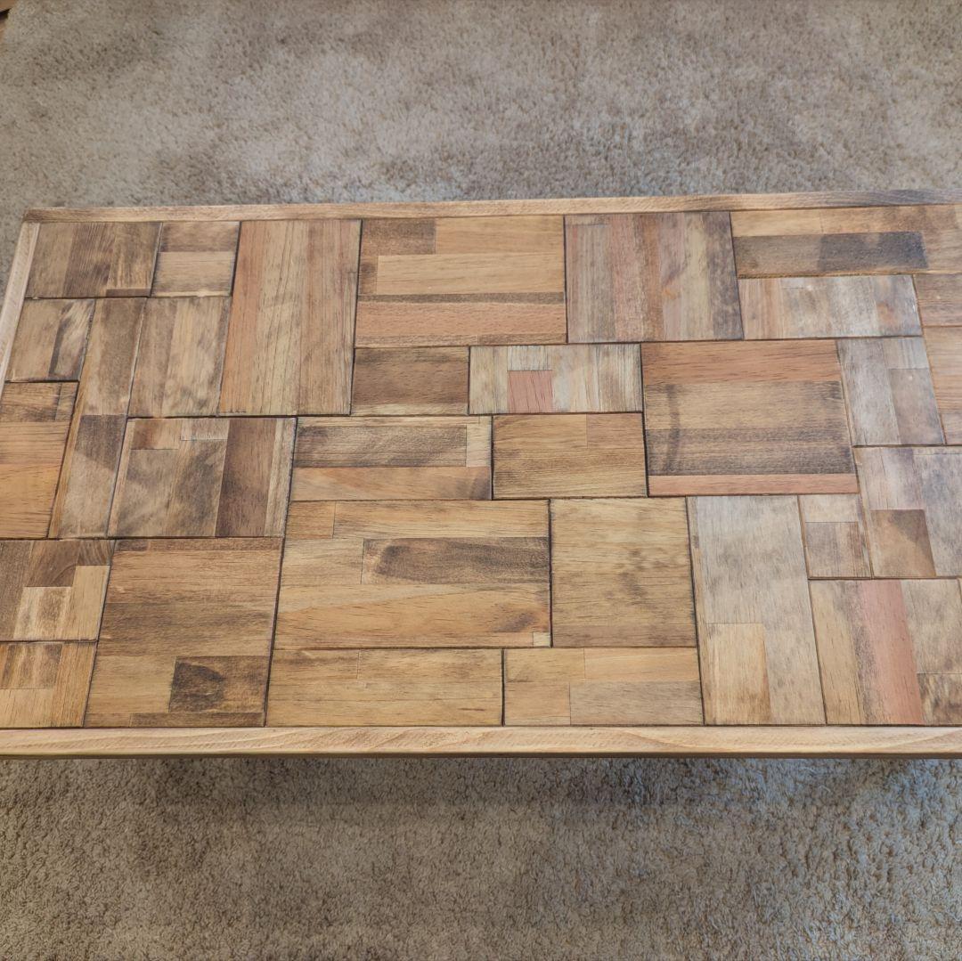 ローテーブル　サイドテーブル　✨木製テーブル　ハンドメイド　アイアン