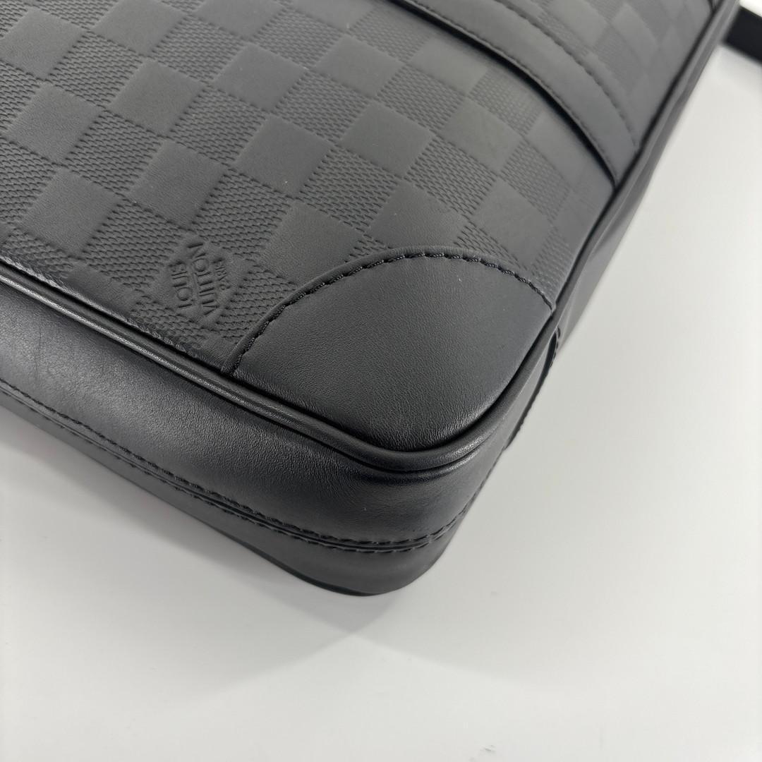 未使用 ルイヴィトン PDV ビジネスバッグ ダミエアンフィニ ブラック メンズ