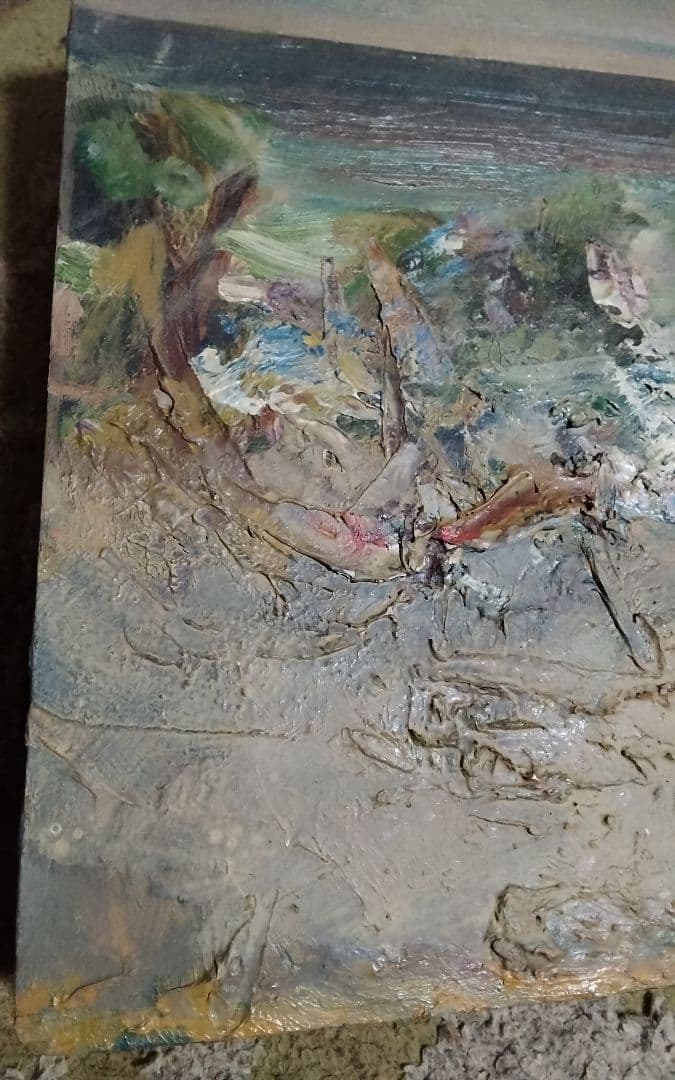 吉田民尚　伊豆の海　真作油彩4F1995年ぐらいに美術年鑑評価一号190万円