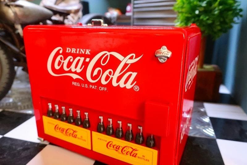 コカコーラ ビンテージ クーラーボックス型バンク 音楽 効果音