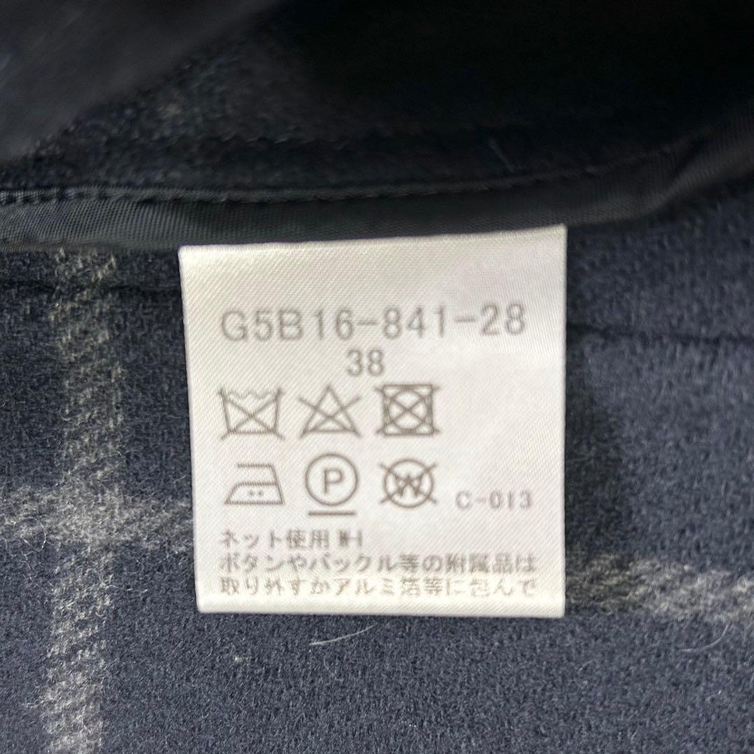 ♦︎美品♦︎マッキントッシュロンドン　女優襟　 チェスターコート チェック ネイビー