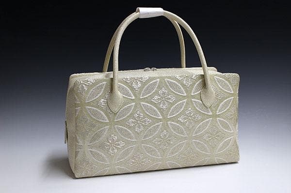 新品未使用 ！！特別セール！！京都 西陣 正絹 帯使用 利休バッグ　25907