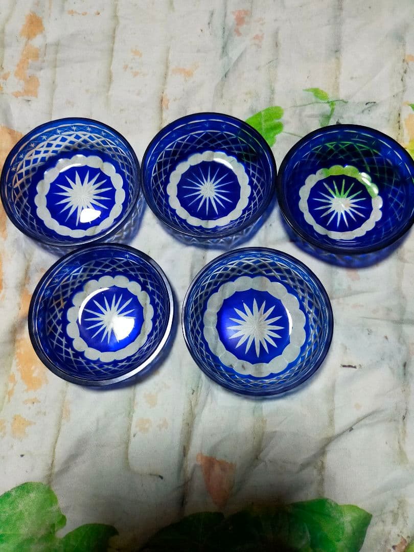 薩摩切子お皿５枚