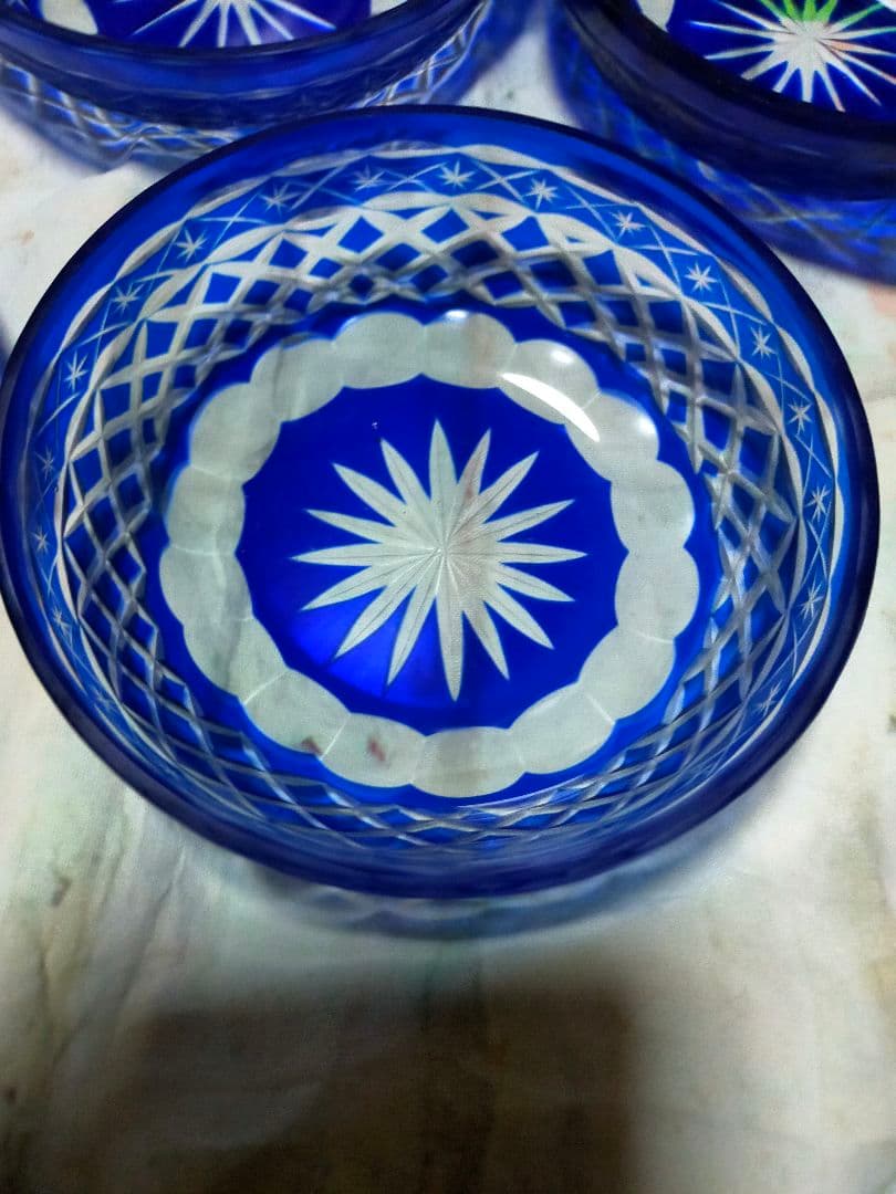 薩摩切子お皿５枚