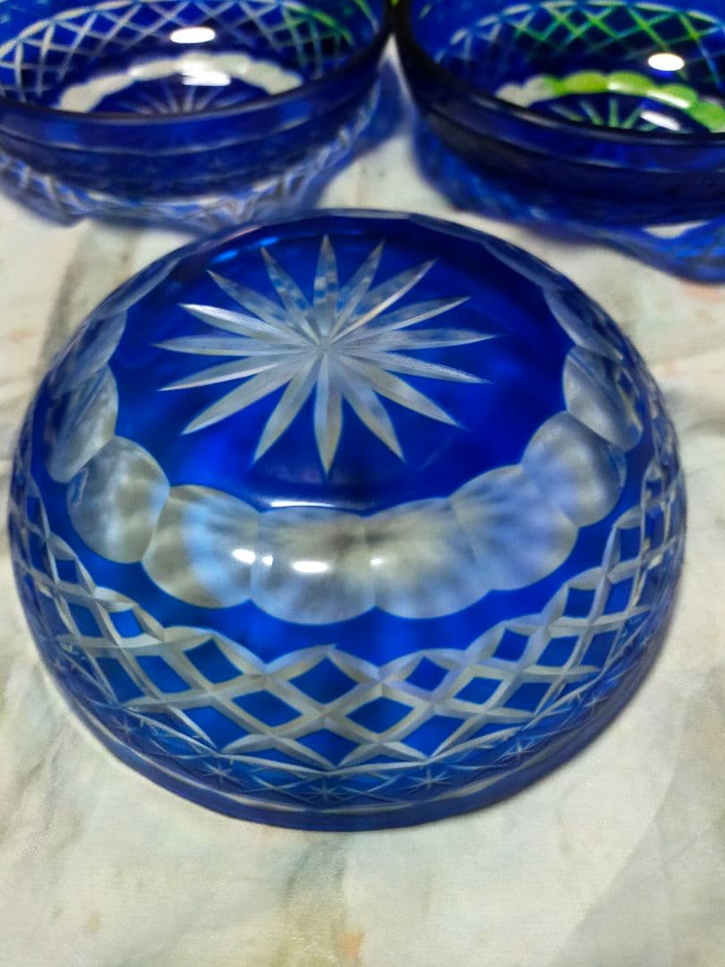 薩摩切子お皿５枚