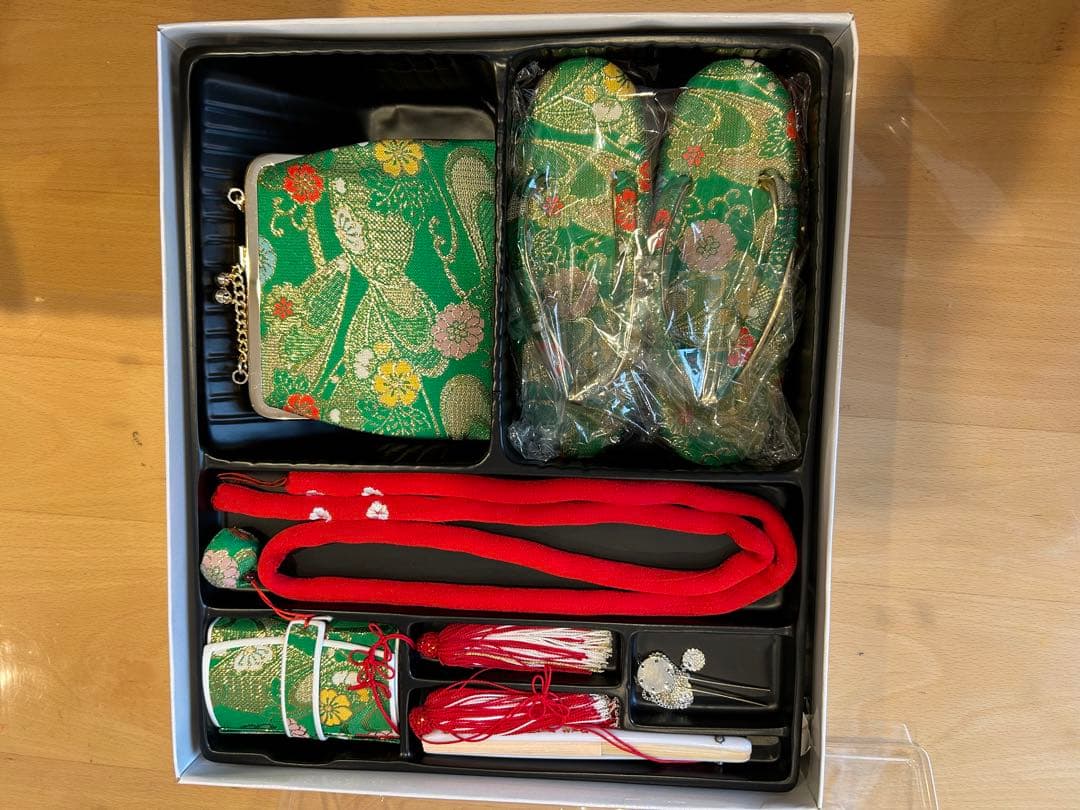 定価20900円　七五三 結び帯　箱せこセット 緑