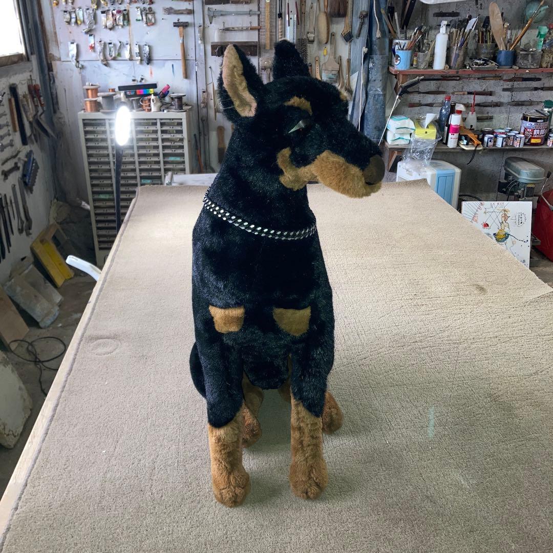 等身大 ドーベルマン ぬいぐるみ 高さ64cm 犬