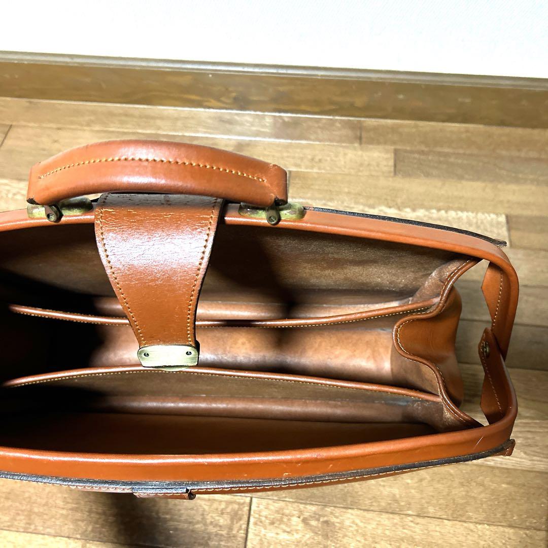 ダレスバッグ　牛革　ドクターズバッグ　ブラウン　革工房DEO