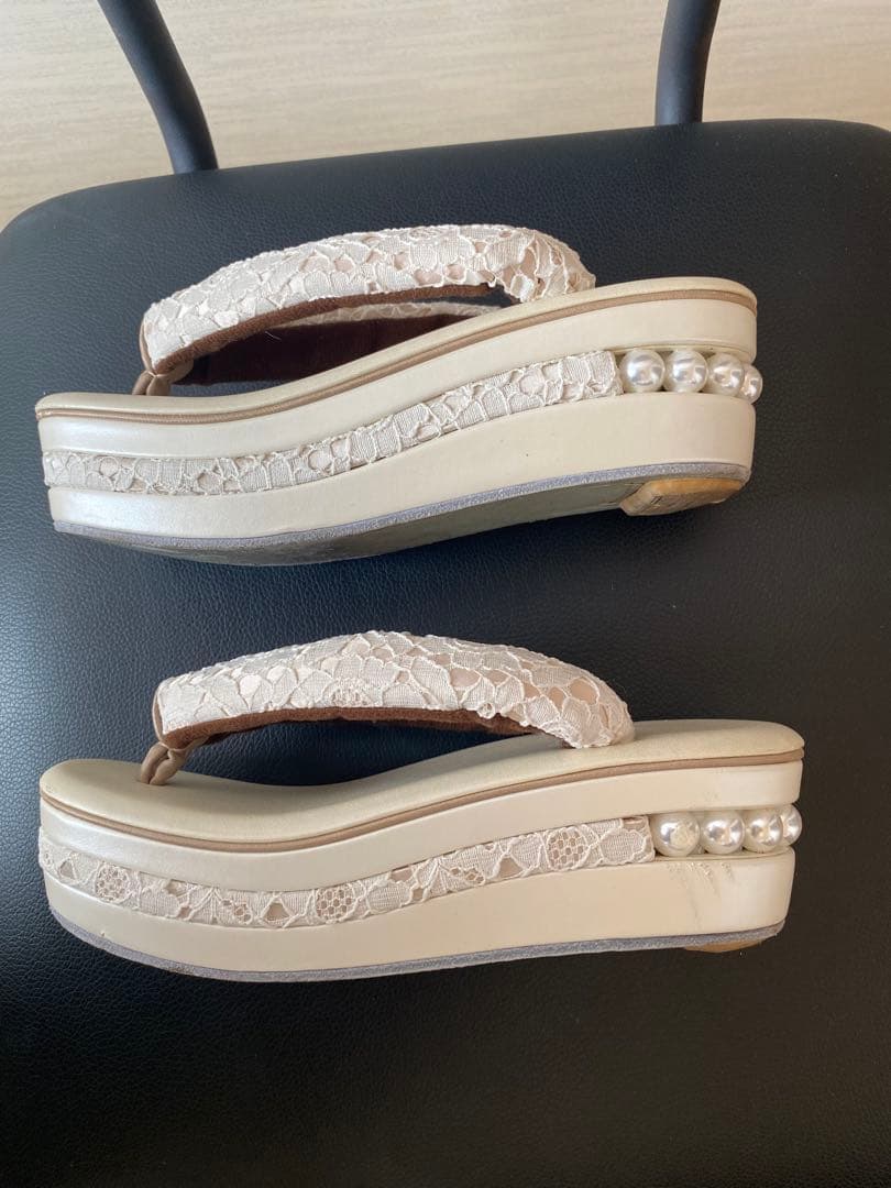 レース・パール草履　レース・パールバック　セット　成人式　振袖　袴