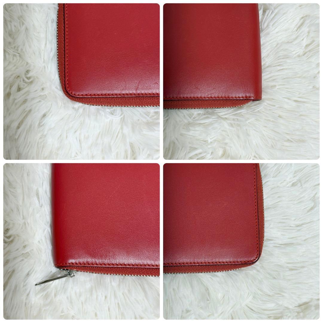 【美品】LOEWE アナグラム　デカロゴ　コンパクトウォレット　レッド