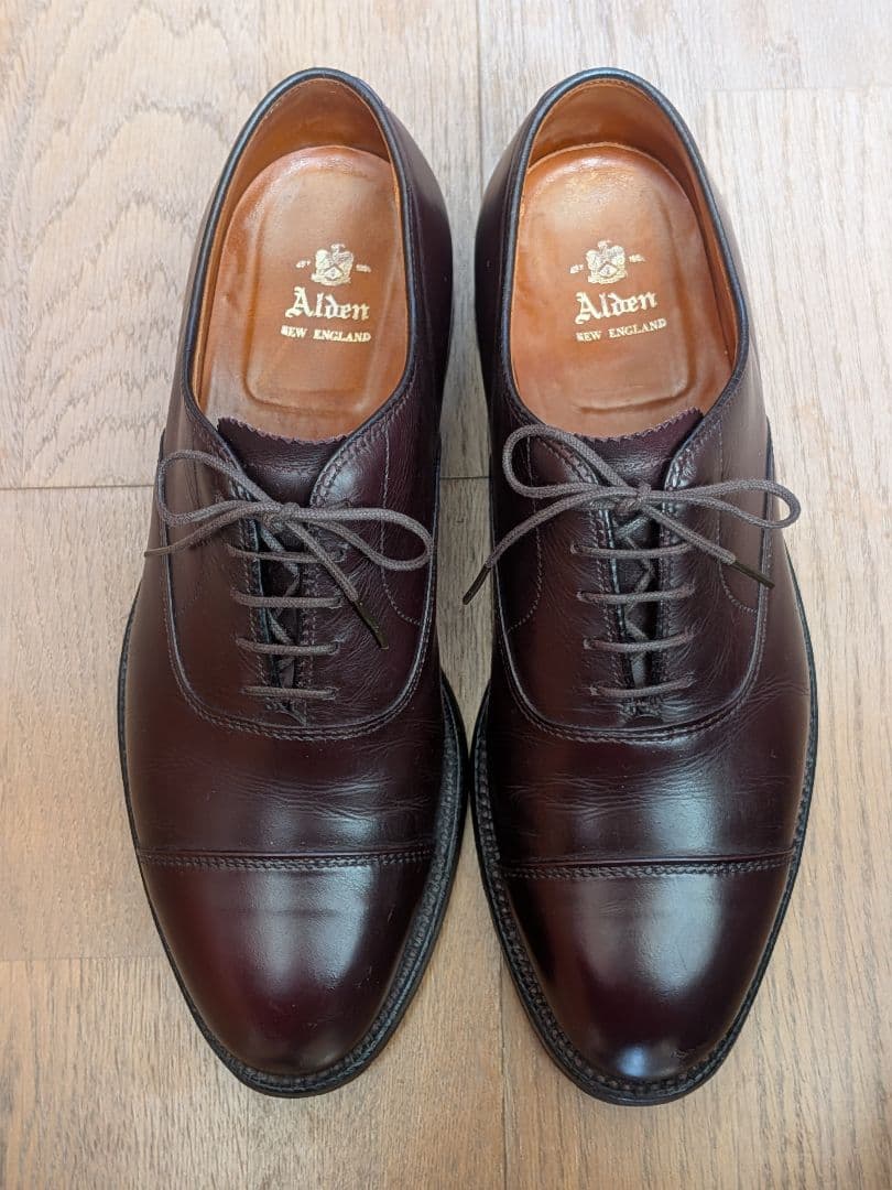 Alden 906 オールデン ストレートチップ バーガンディ 箱付き 8D