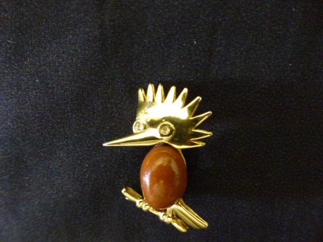 TRIFARI　トリファリ　1960年代　ヴィンテージ　ウッドペッカー　ブローチ