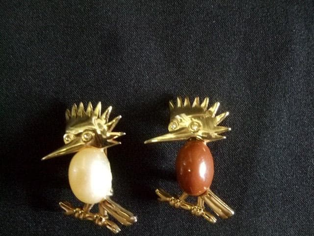 TRIFARI　トリファリ　1960年代　ヴィンテージ　ウッドペッカー　ブローチ