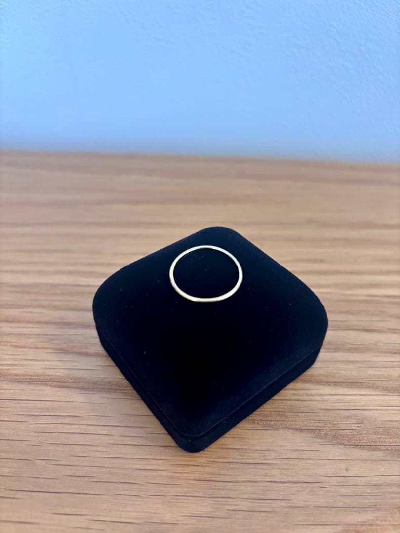 K18 極細リング #13 ゴールド 刻印あり