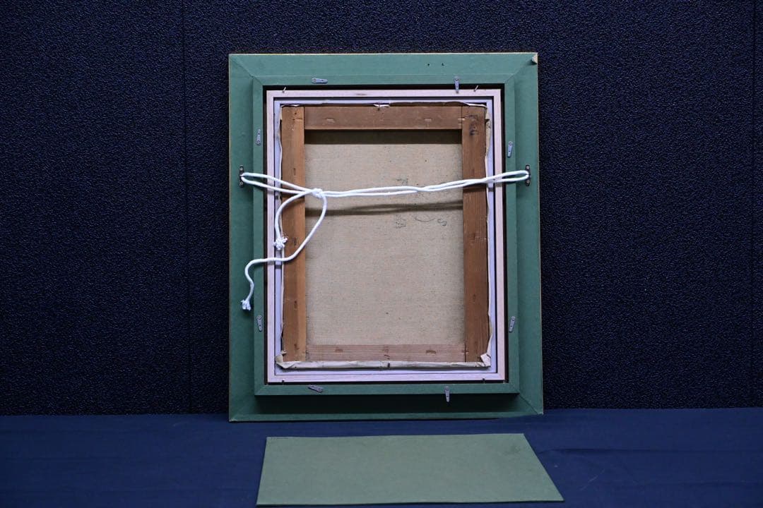 【真筆保証】シクラメン 鈴木千久馬 F6 油彩画 無垢 額 西洋 静物画