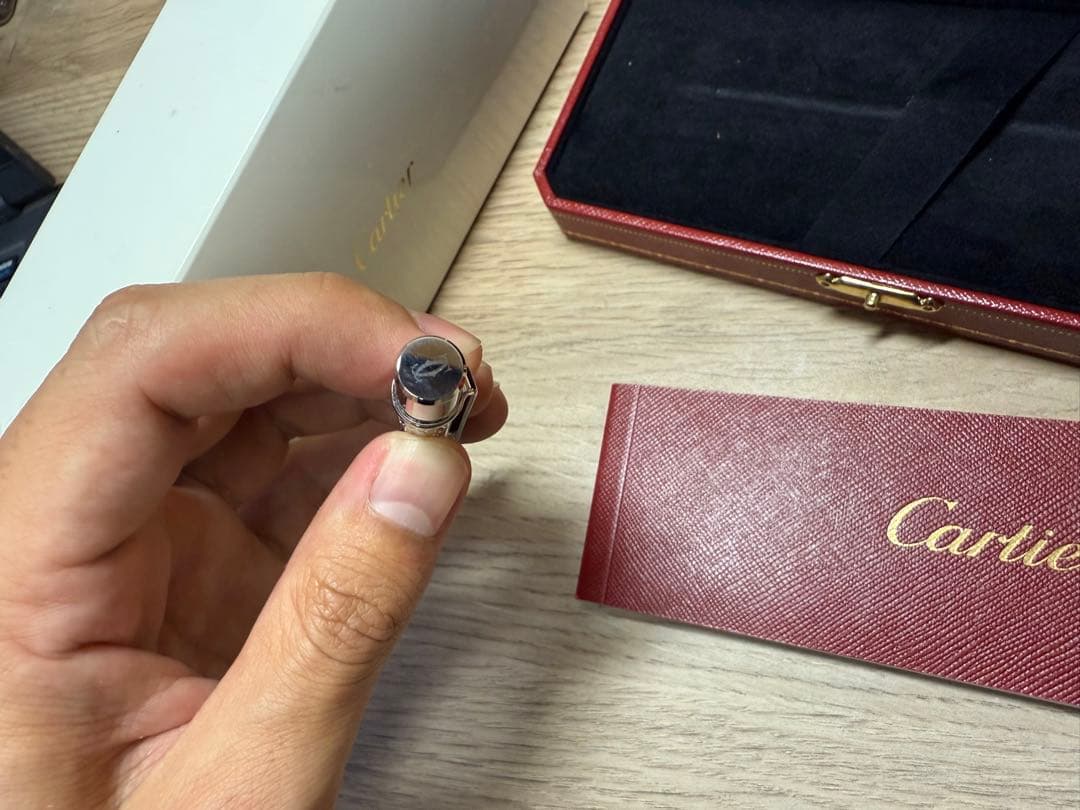 美品 カルティエ ボールペン サントス Cドゥ シルバーカラー