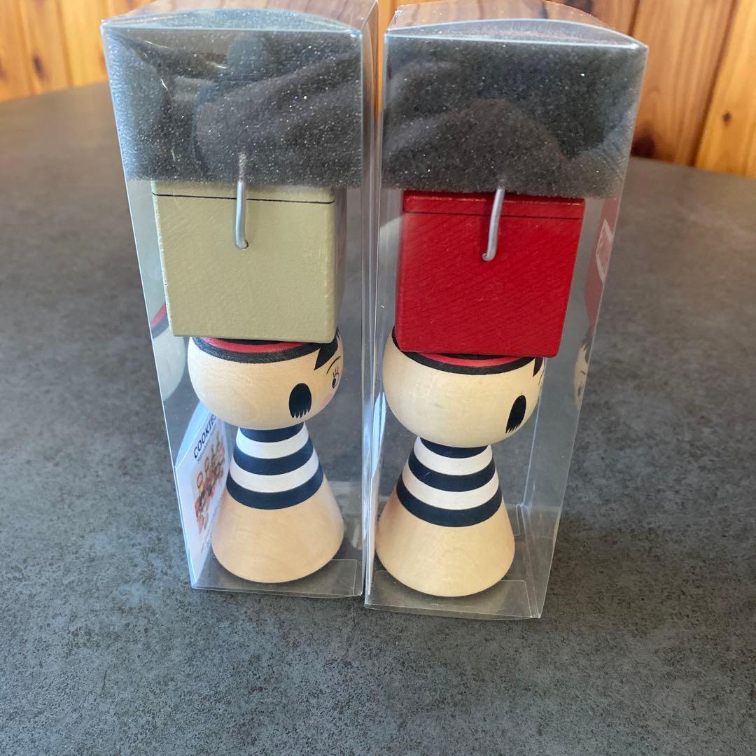 COOKIES&CHUMSアートこけしセット& ブービーバードこけし３点セット