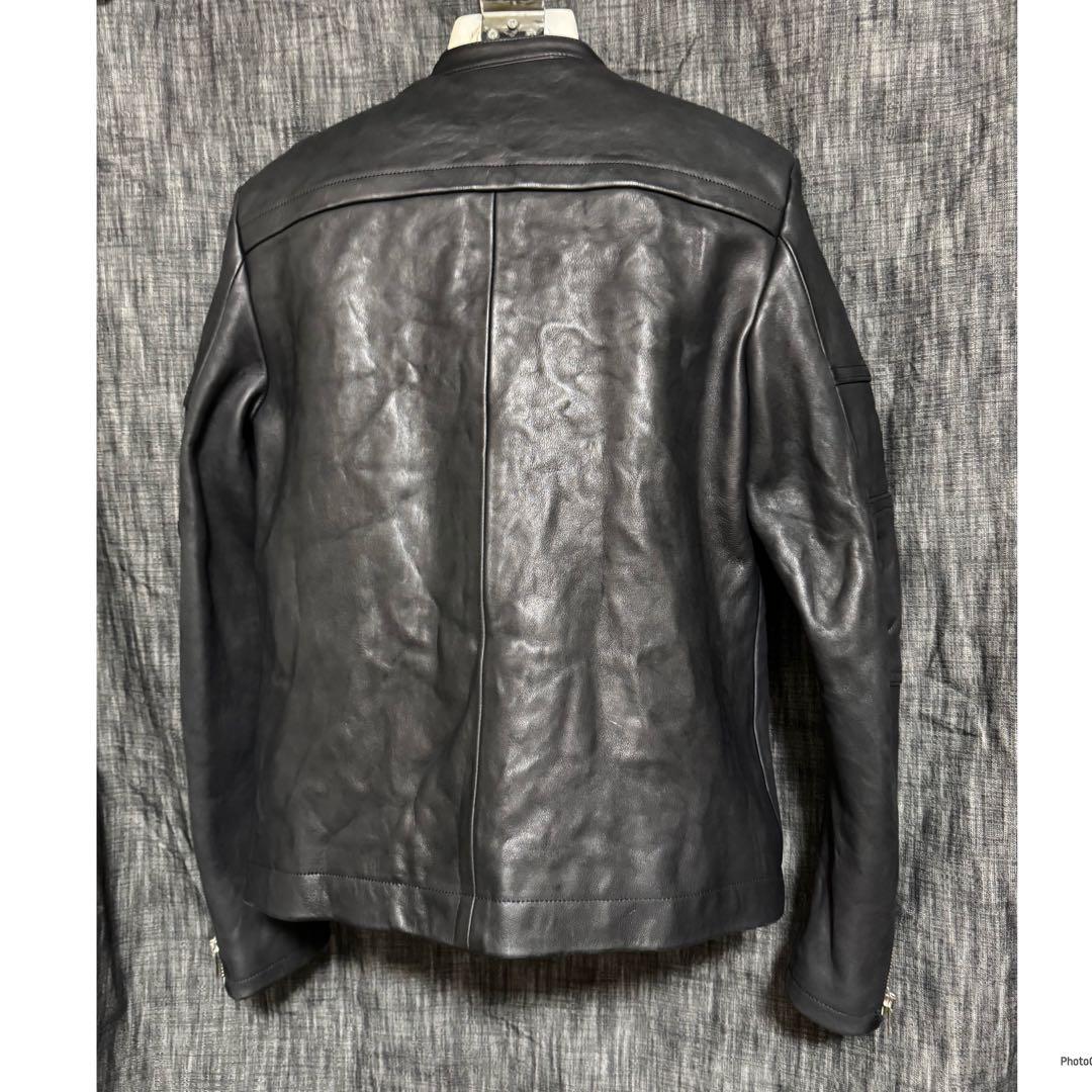 Wizzard ウィザード　肉厚 羊革　シープスキン　シングルライダース　3 黒