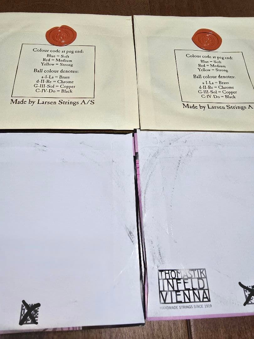 【新品】チェロ弦セット　ラーセンAD スピロコアGC