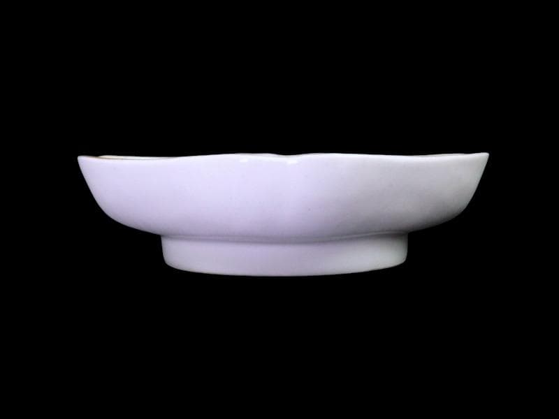 古伊万里　染錦　青海波に梅の図　菱形変形皿　５客　534AS-DBf