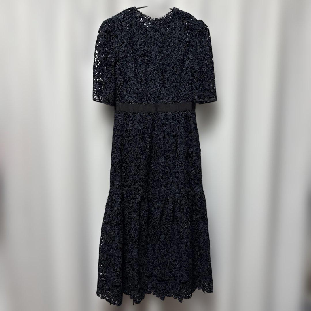 CELFORD パーティードレス 結婚式 ネイビー 34 ミディ丈