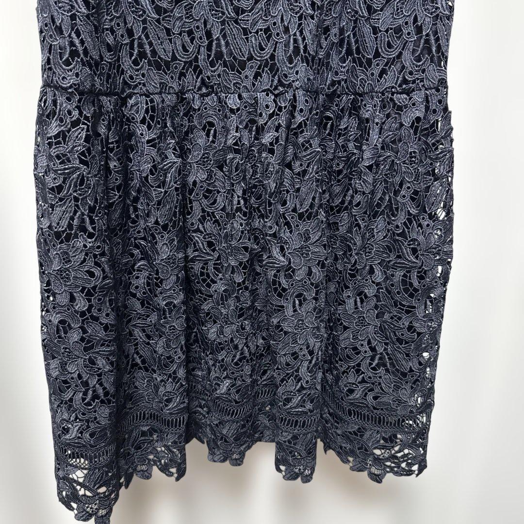 CELFORD パーティードレス 結婚式 ネイビー 34 ミディ丈