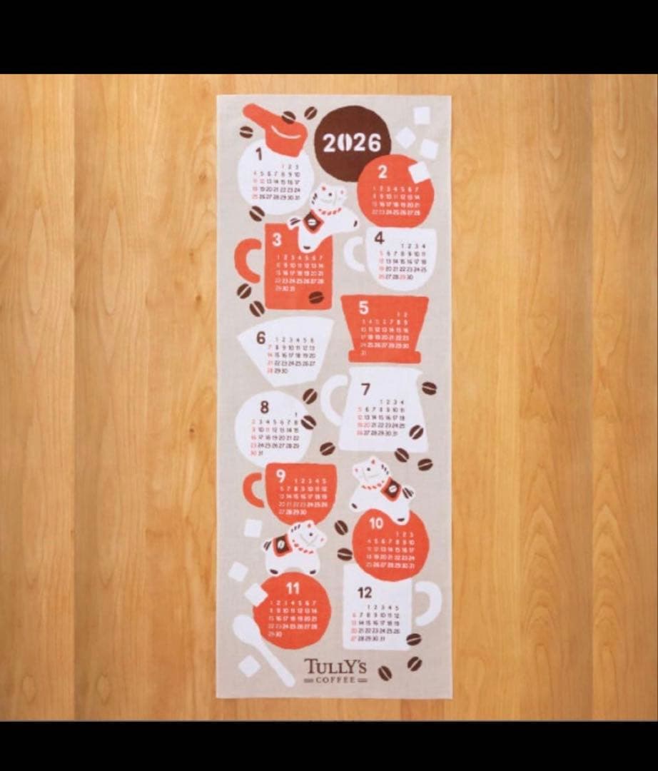 タリーズ ×かまわぬ　鳥獣戯画トート　手ぬぐい　小風呂敷　4点セット