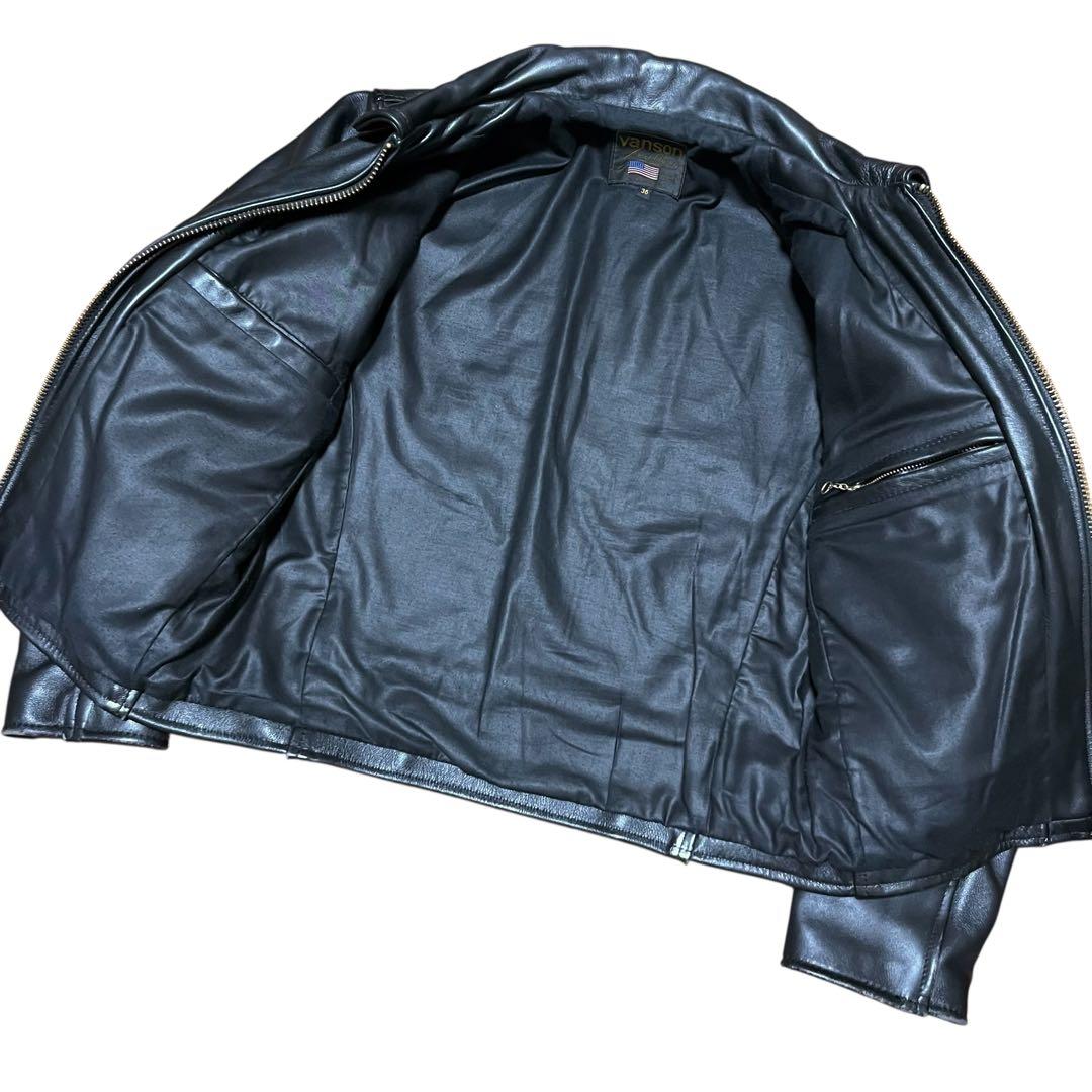 USA製 vanson レザートラッカージャケット 36