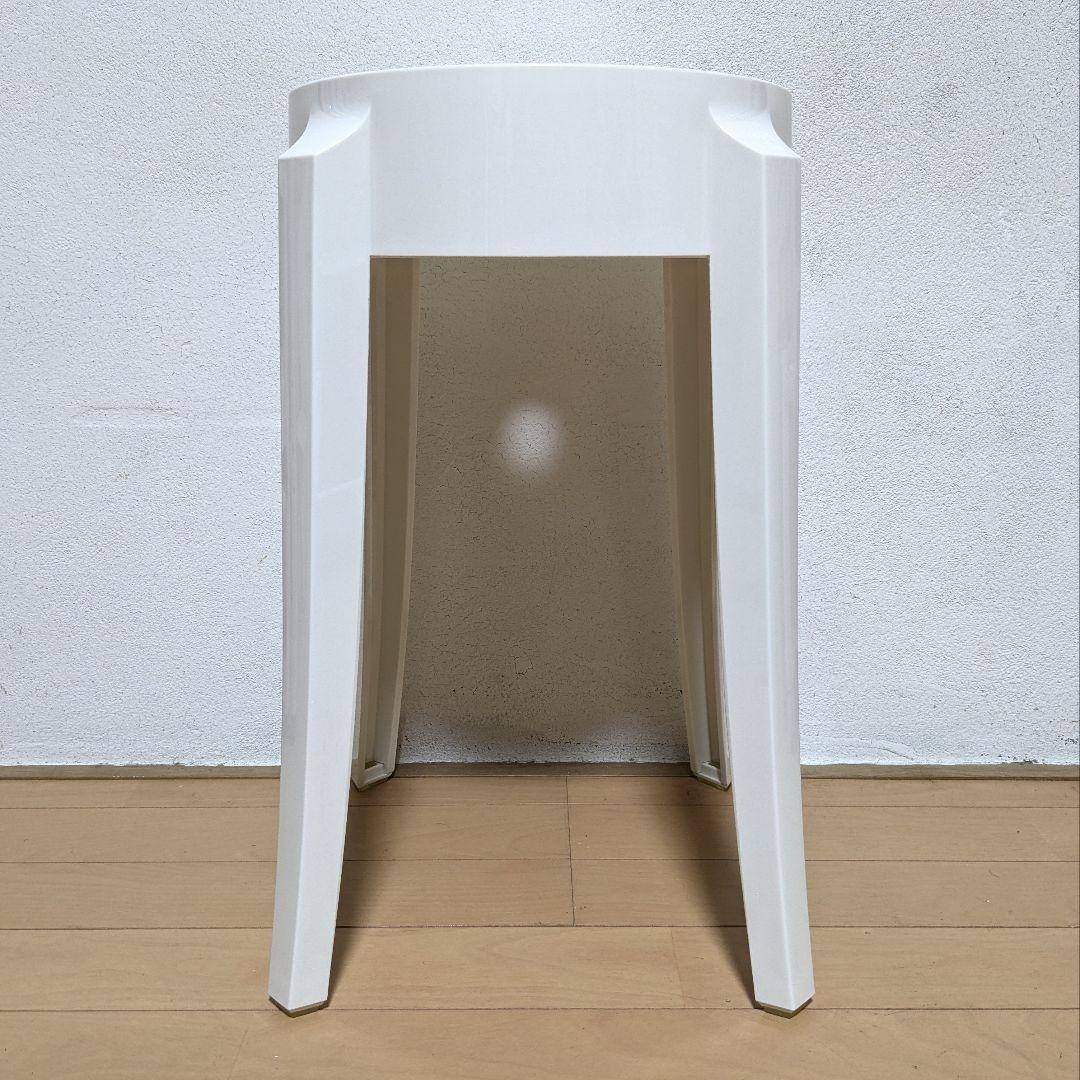 美品 Kartell カルテル チャールズゴーストロー ホワイト スツール