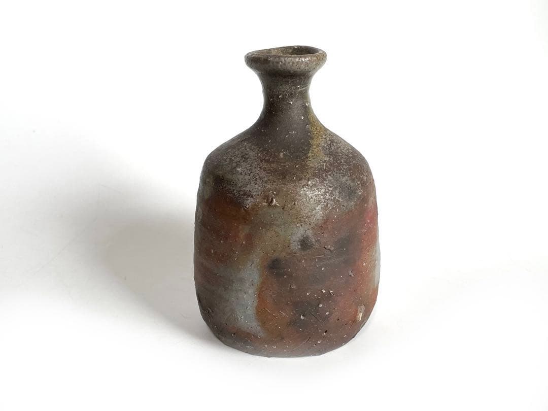 陶芸家　作家物　金重愫　備前　徳利　窯変　とくり　共箱　金重素山