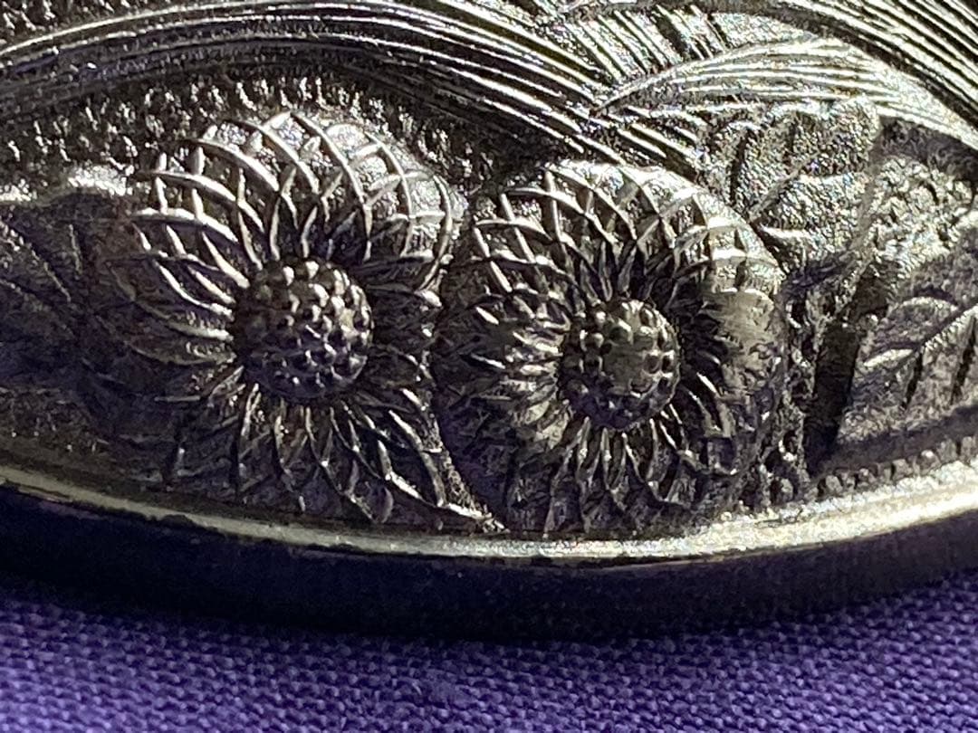 大幅値下げ‼️ 美品！　瑞両　金属製香合　菊・笹・梅など精緻な柄物