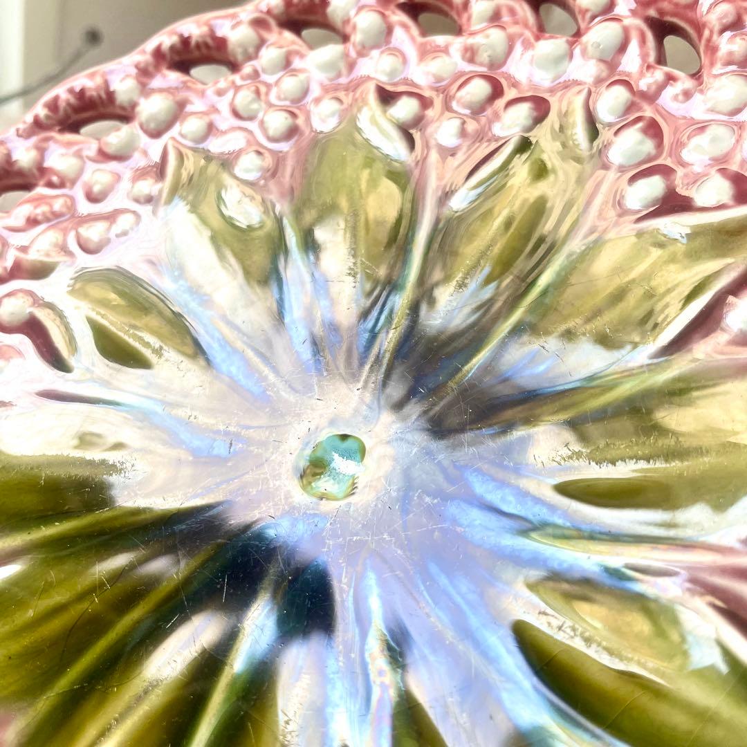 すずらんプレートピンク　ヴィレロイ＆ボッホ　バルボティーヌ検フランスアンティーク