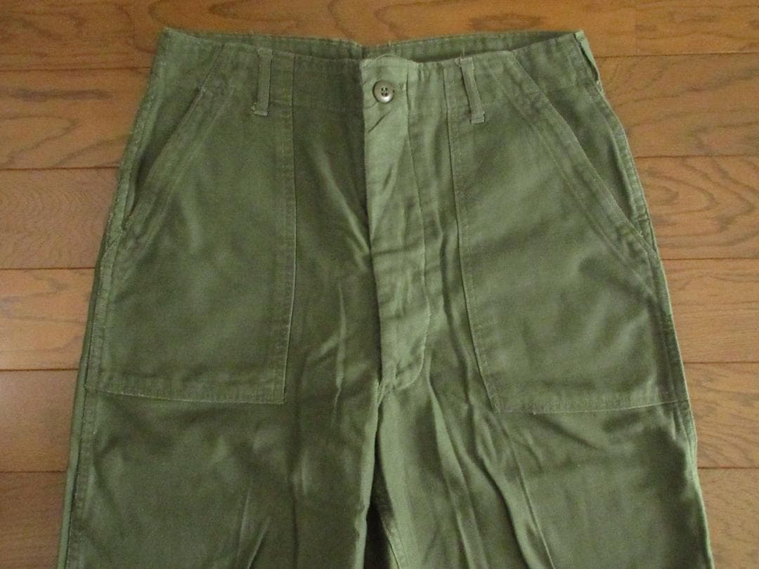 ★米軍実物USARMY推定'60s【OG-107】コットンサテンベイカーパンツ