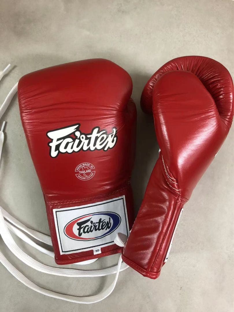 値下げ)フェアテックス(fairtex)社　プロ試合用グローブ　紐式　10オンズ