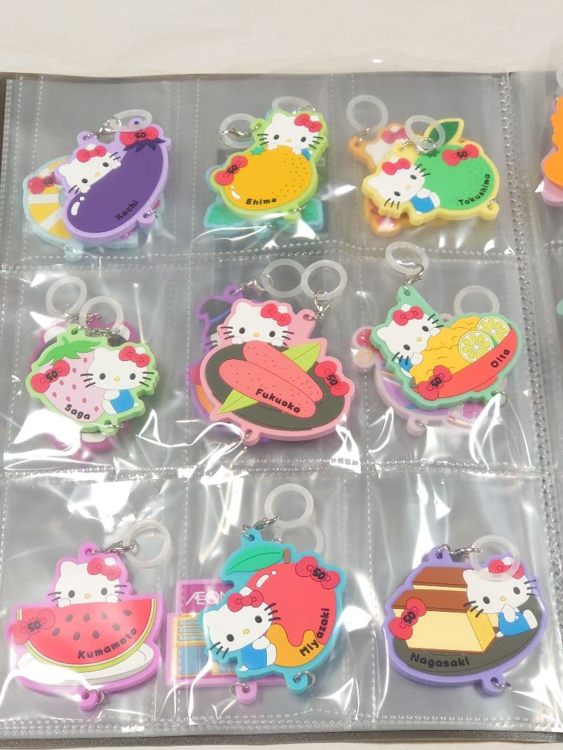 【全52個】ハローキティ　ジモトデザイン　ラバーマスコット　コンプリートセット