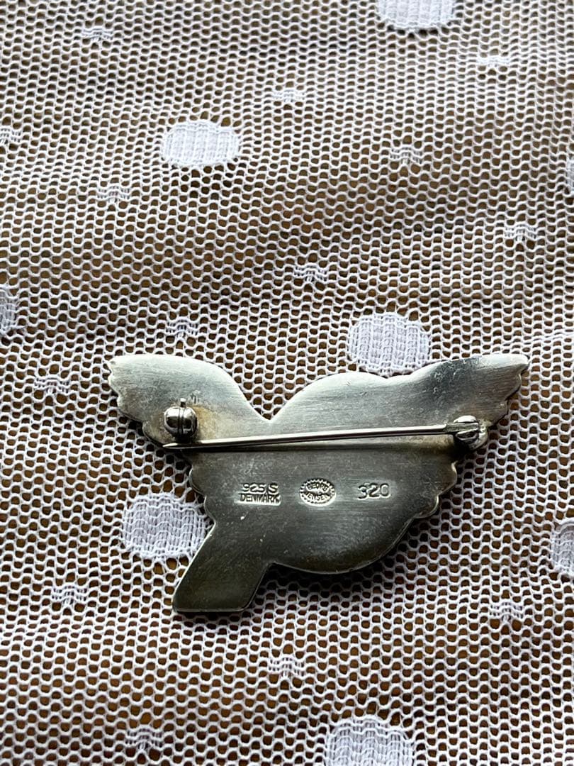 e  ジョージジェンセン　鳩　ブローチ