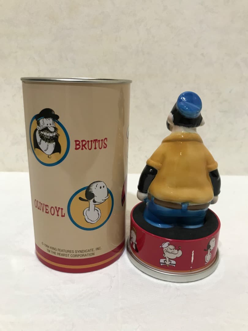 【レトロ中古、ジャンク】FOSSIL ポパイ 限定15,000個 人形&ケース