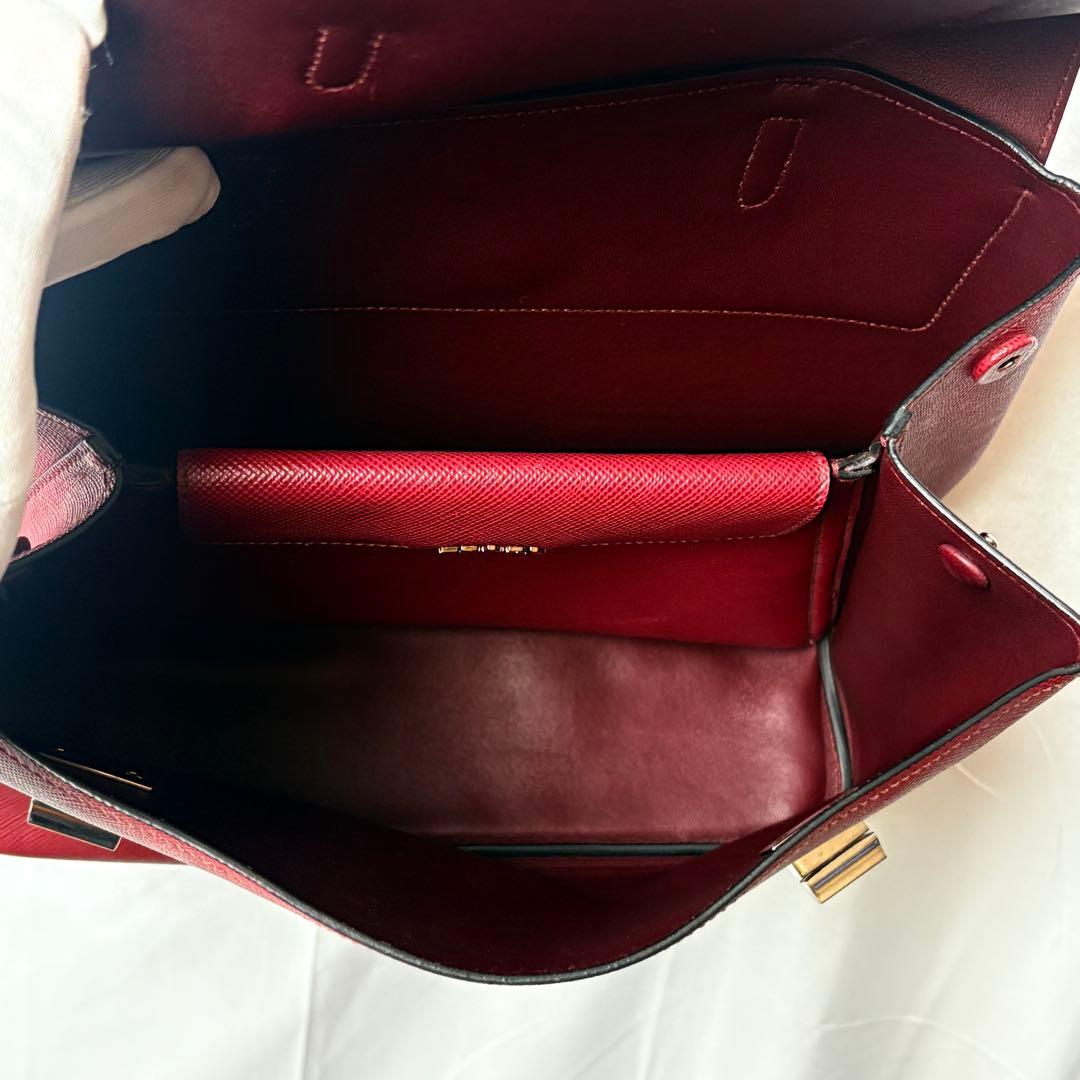 PRADAサフィアーノレザ 2wayバッグ上品高級トート ショルダー極美品