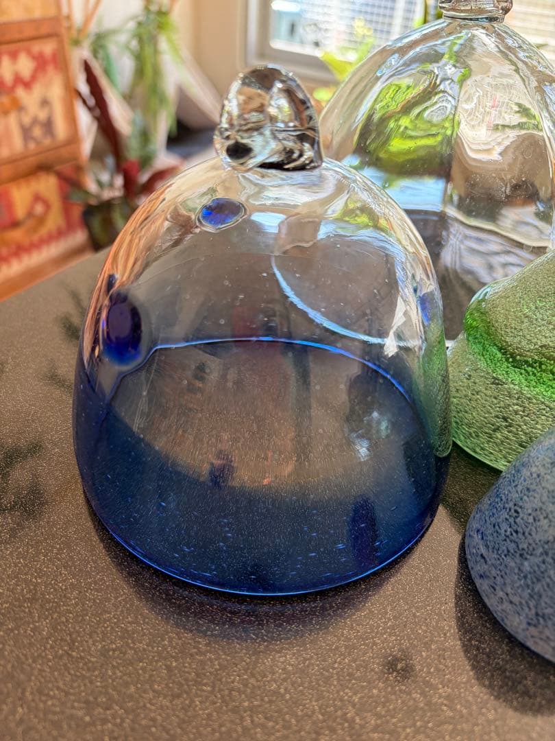 琉球ガラス 稲嶺盛吉 フードカバー 蚊帳 オトーリグラス