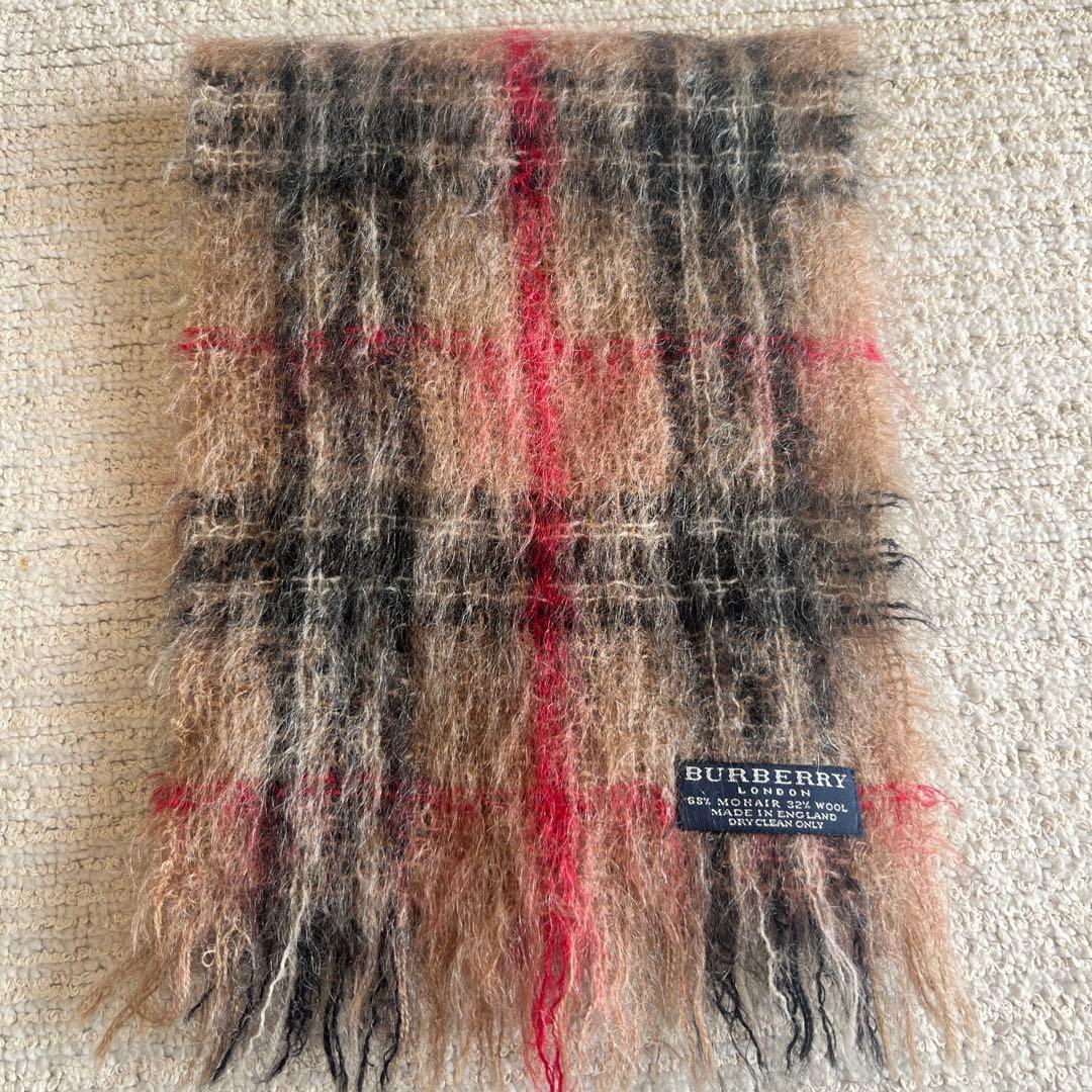 Burberry イングランド製　モヘア　マフラー ノバチェック