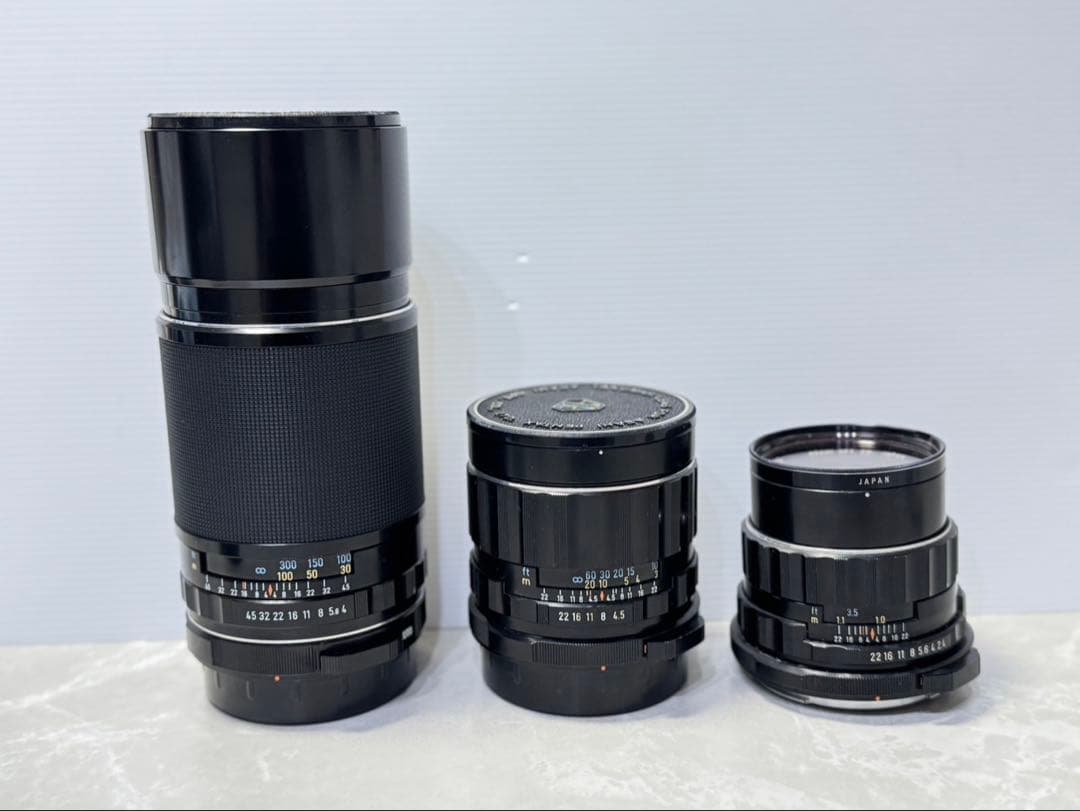 【完全現状品】 Pentax 6x7 中判カメラ レンズ3本 グリップ付