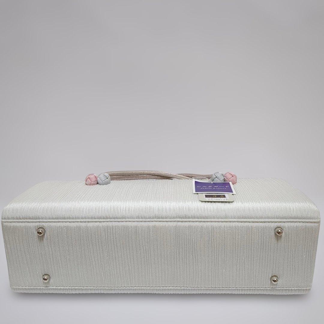 和装バッグ　横長　利休　バッグ　小田巻　　正絹　日本製