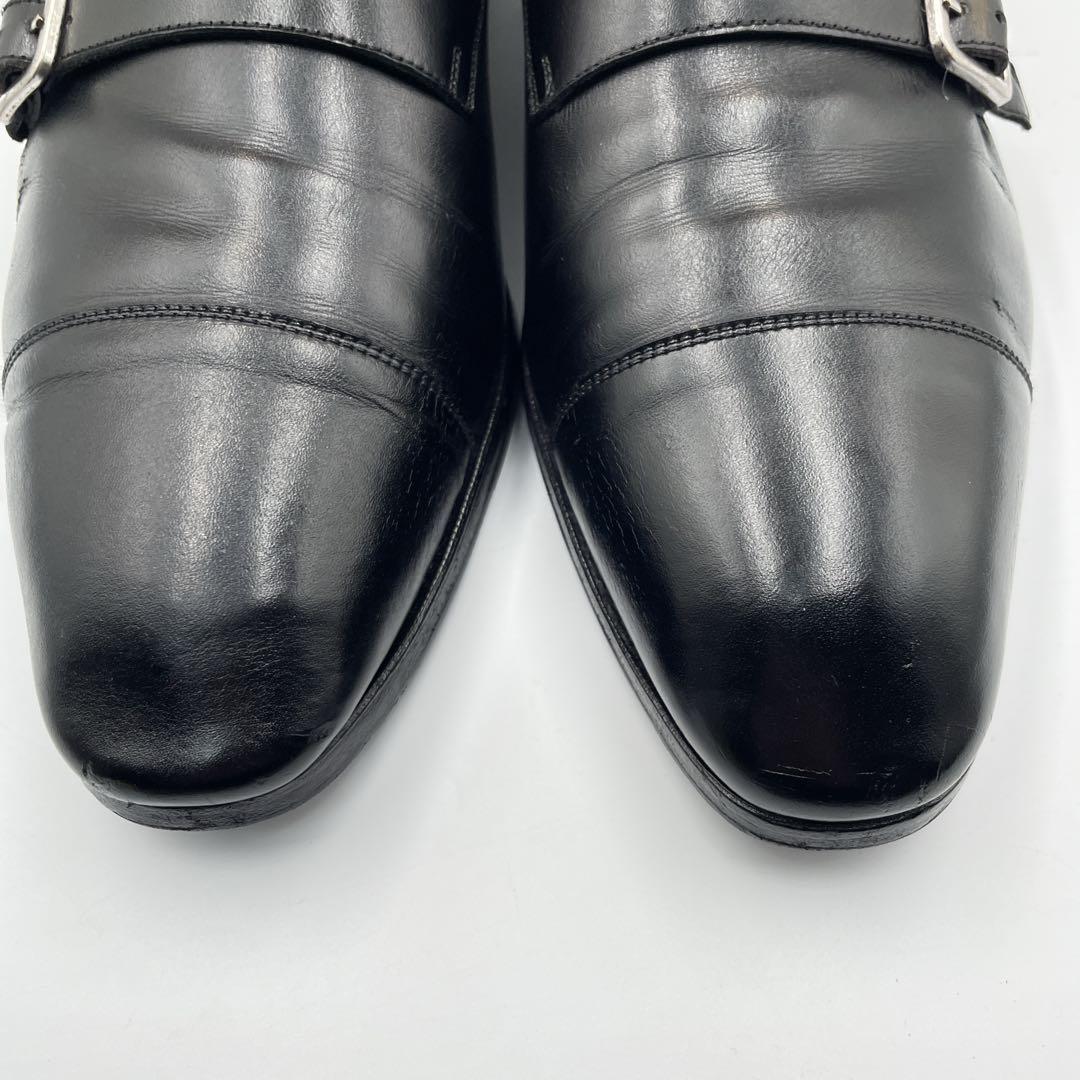 箱付き✨カルミナ　ストレートチップ　ダブルモンク　革靴　27.5cm ビジネス