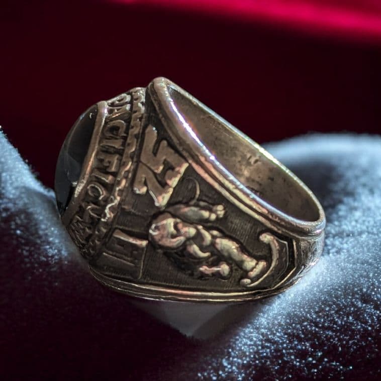 【1975年】 vintage カレッジリング シルバーJOSTENS社製