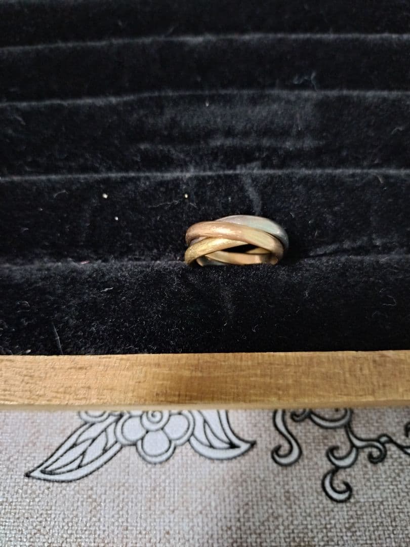 750(k18) スリーカラー 3連リング #6