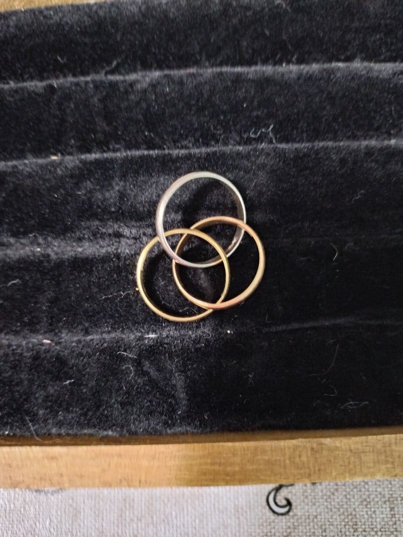 750(k18) スリーカラー 3連リング #6