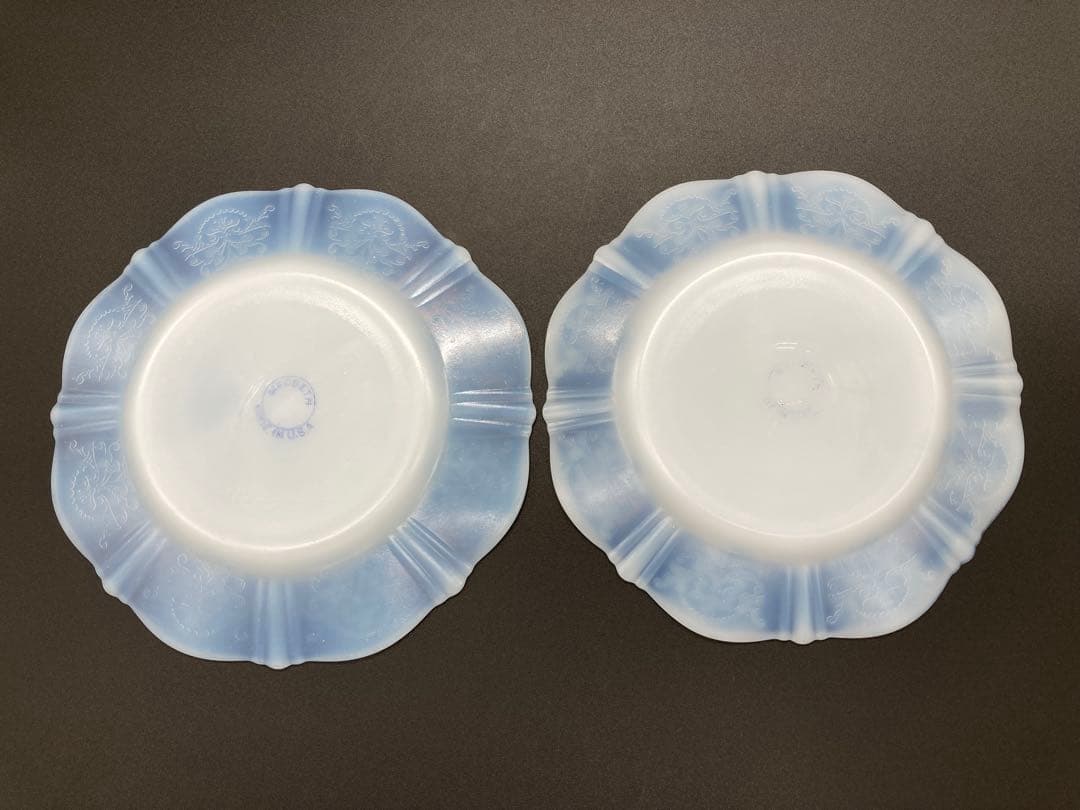 マクベスエバンス オパールセントガラス プレート 2枚セット