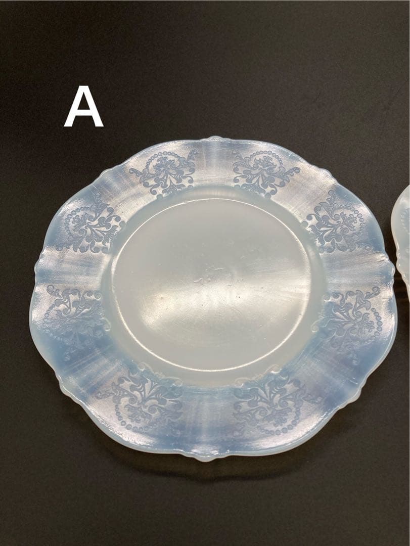 マクベスエバンス オパールセントガラス プレート 2枚セット